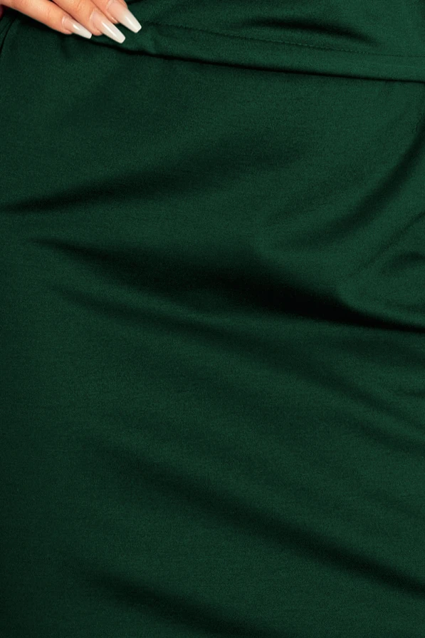 161-12 AGATA - Kleid mit Kragen - grün
