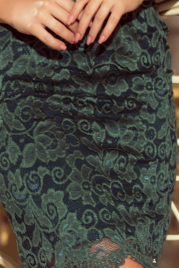 180-3 Kleid mit Spitze - hellgrün