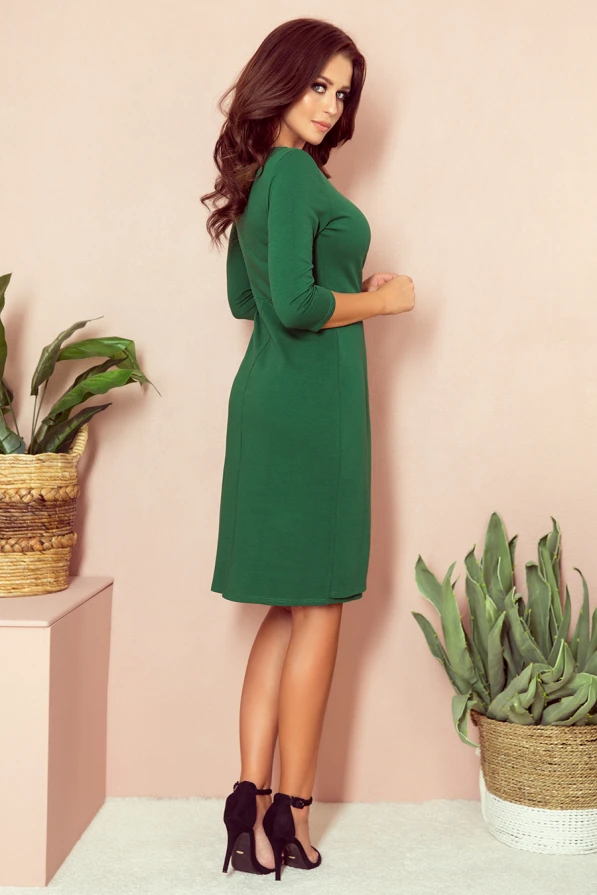255-2 IRIS Kleid mit Falten - grün