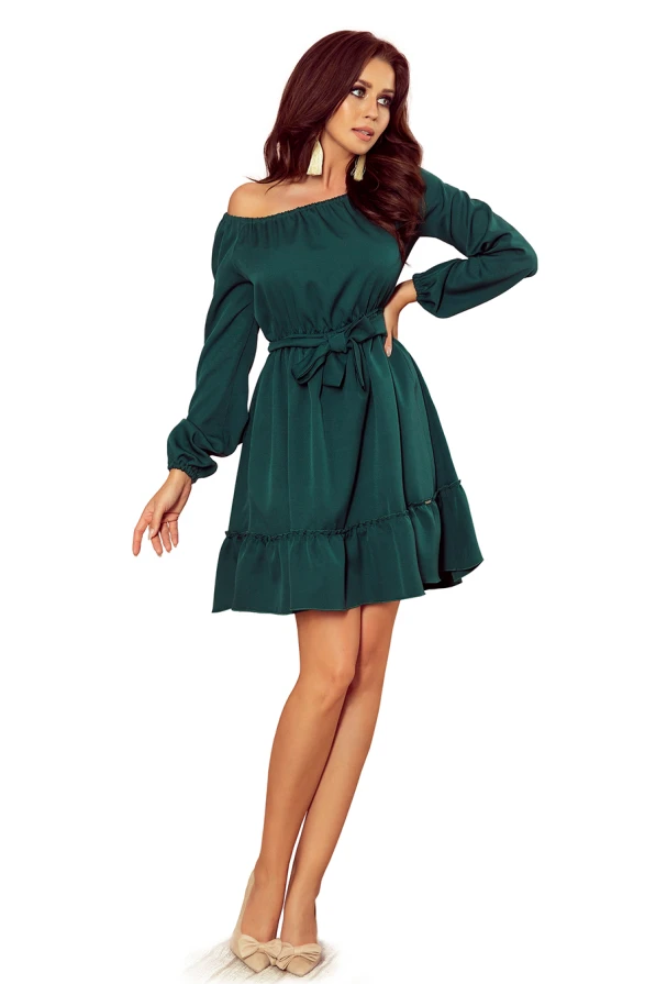 265-1 DAISY Kleid mit Rüschen - grün