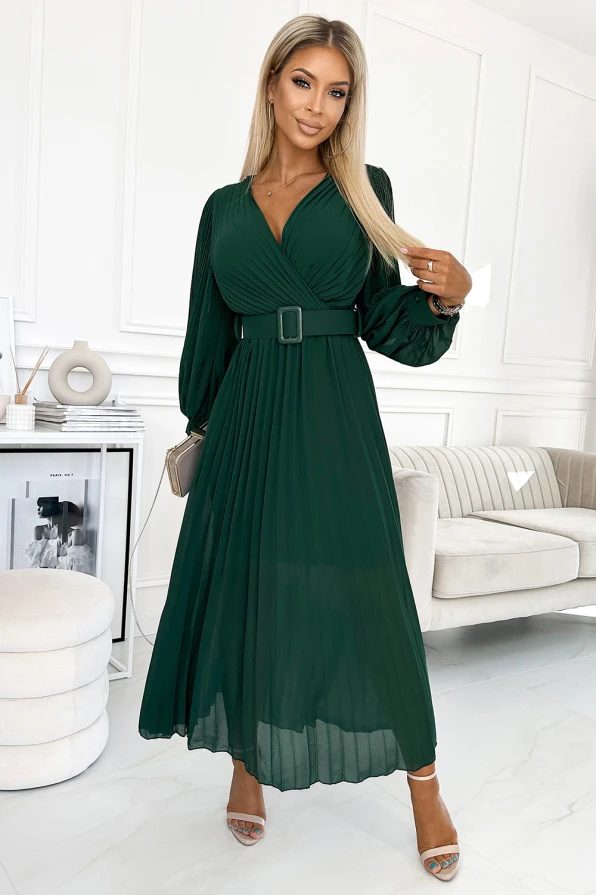 Zielona plisowana sukienka